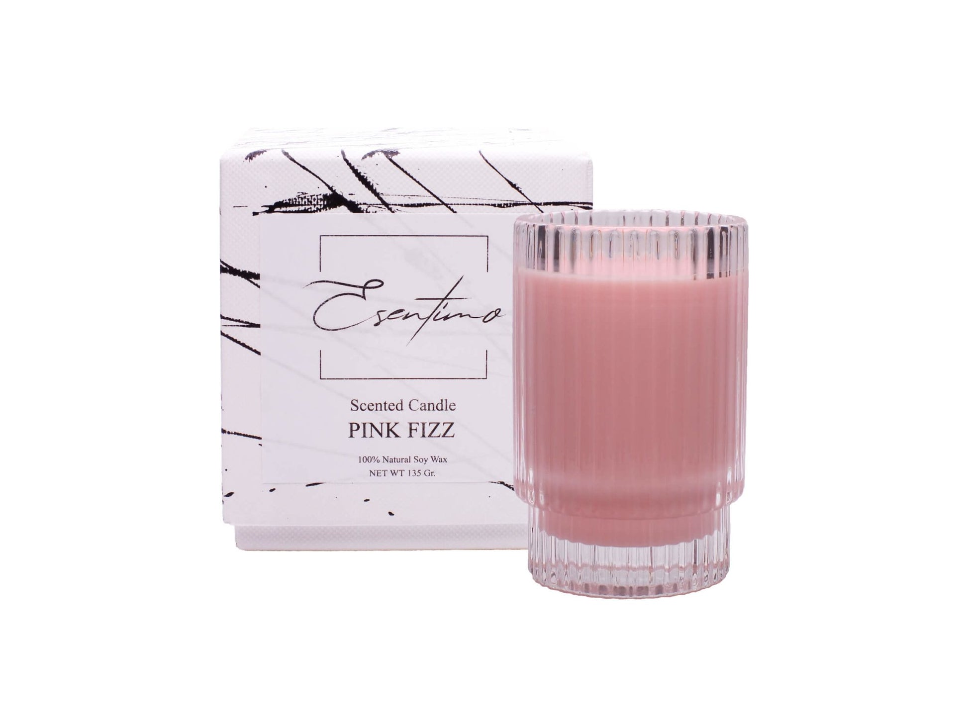 Champagne - Pompelmoes Geurkaars | Pink Fizz | Roze